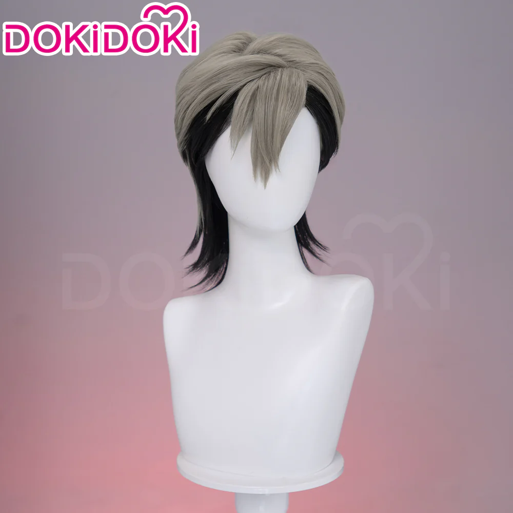 【Partially Ready For Ship】【Front Lace】DokiDoki Anime GACHIAKUTA Cosplay Zanka Nijiku Wig / Mask Short Dark Brown Black Hair Mullet - Image 13