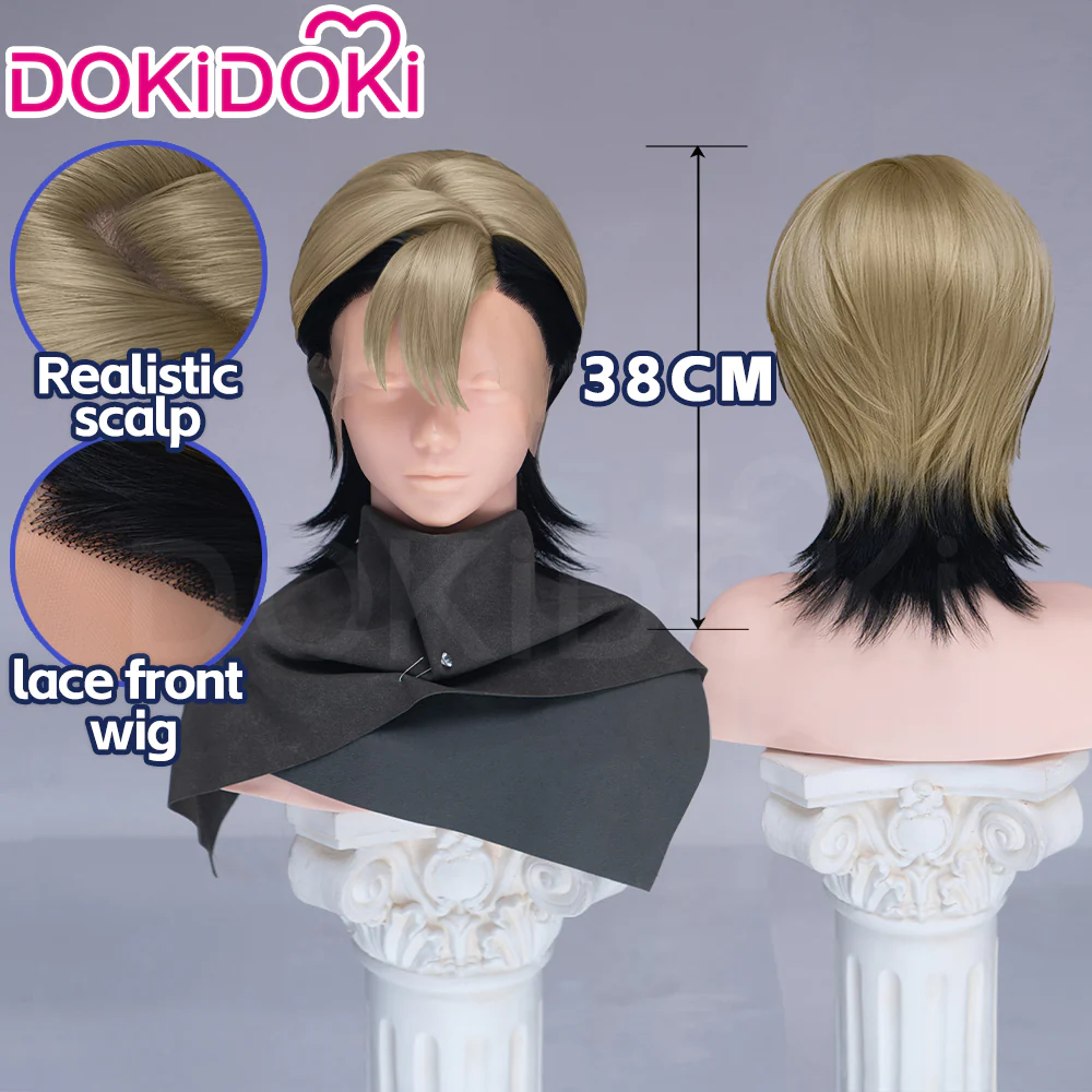 【Partially Ready For Ship】【Front Lace】DokiDoki Anime GACHIAKUTA Cosplay Zanka Nijiku Wig / Mask Short Dark Brown Black Hair Mullet - Image 17