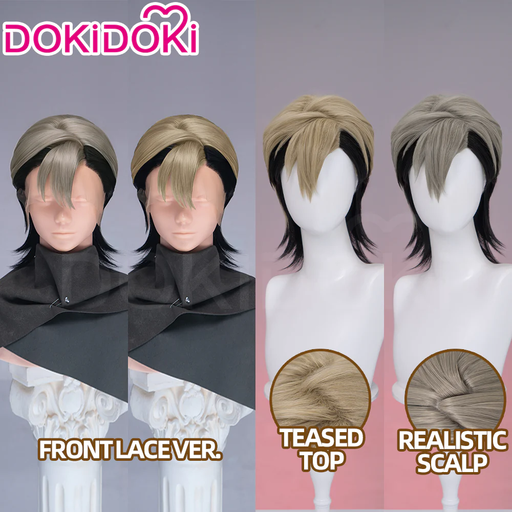 【Partially Ready For Ship】【Front Lace】DokiDoki Anime GACHIAKUTA Cosplay Zanka Nijiku Wig / Mask Short Dark Brown Black Hair Mullet - Image 2