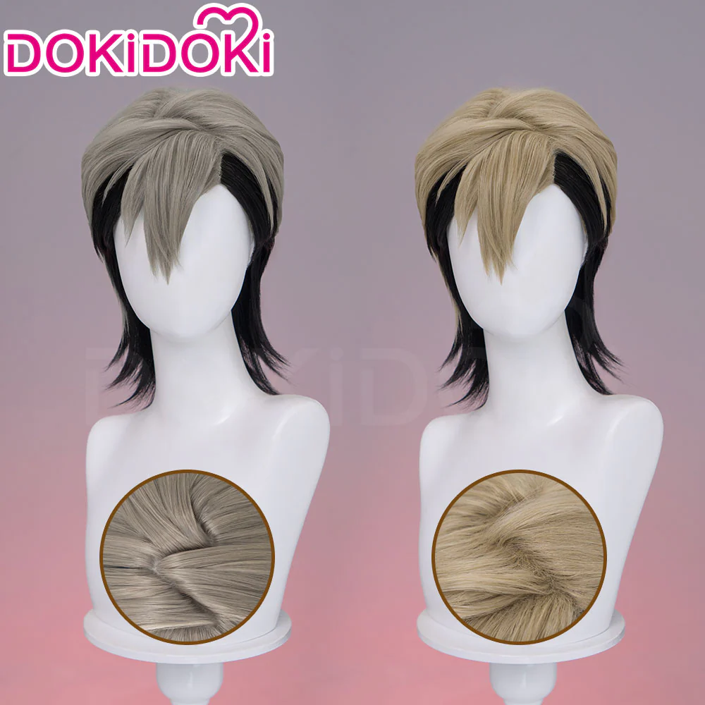 【Partially Ready For Ship】【Front Lace】DokiDoki Anime GACHIAKUTA Cosplay Zanka Nijiku Wig / Mask Short Dark Brown Black Hair Mullet - Image 5