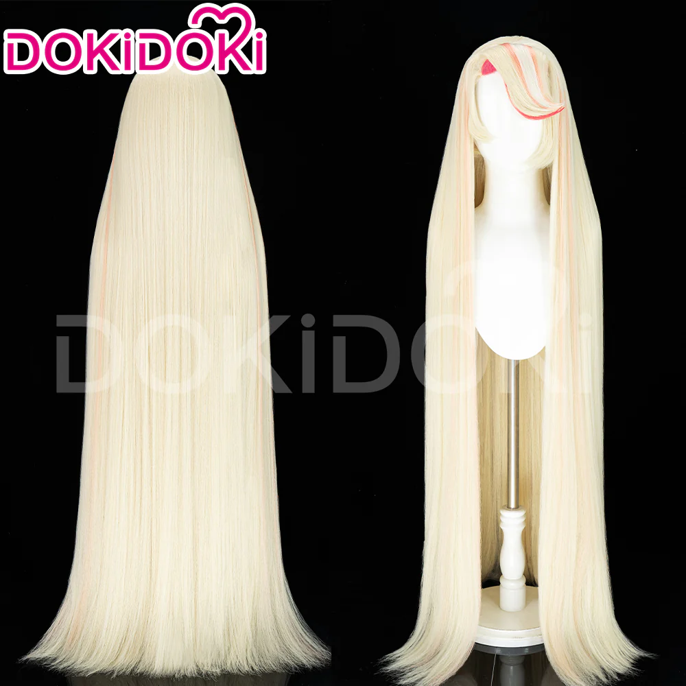 DokiDoki Anime Hell Hotel Cosplay Wig Long Straight Yellow Red Hair