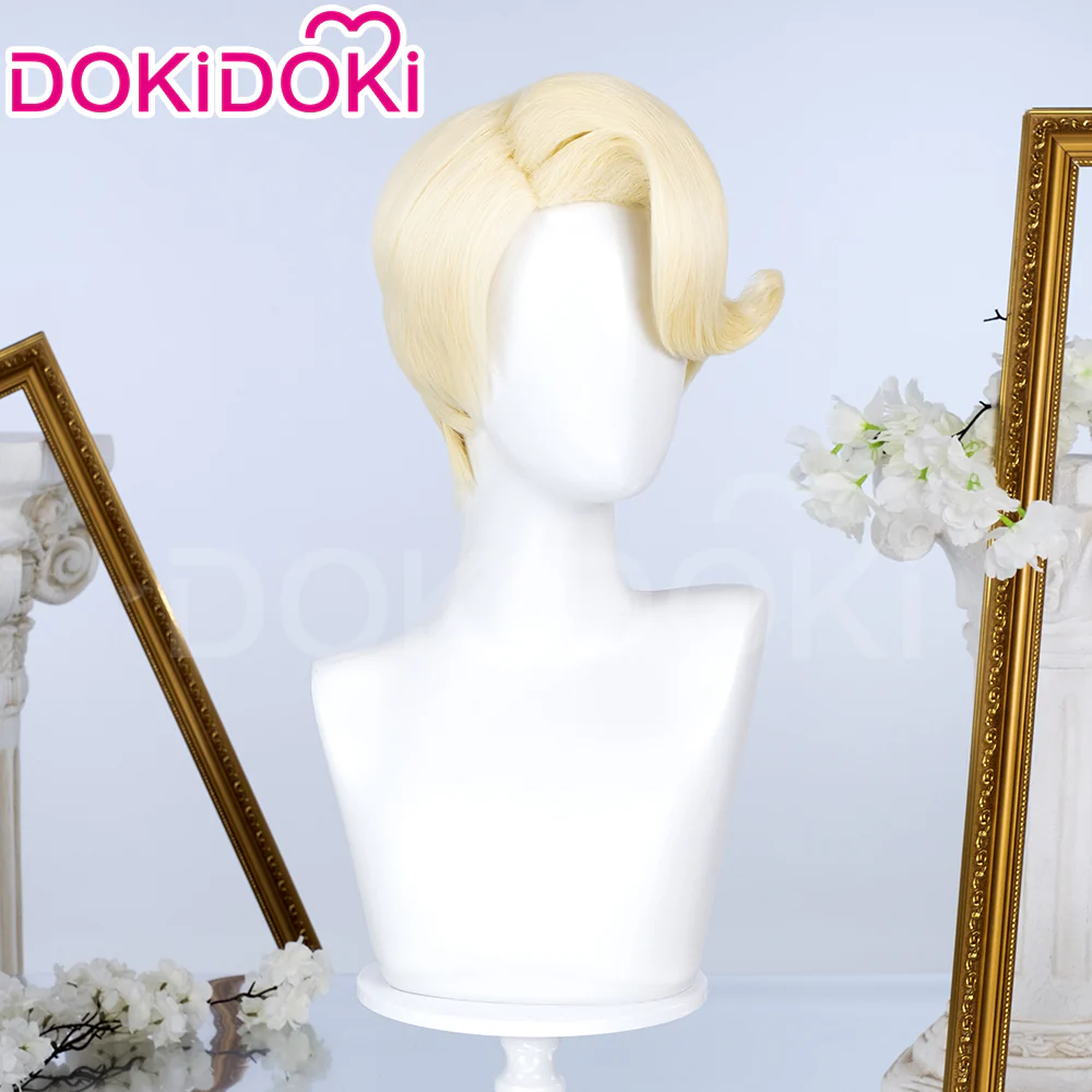 DokiDoki Anime Hell Hotel Cosplay Wig Short Straight Yellow Hair - Image 2