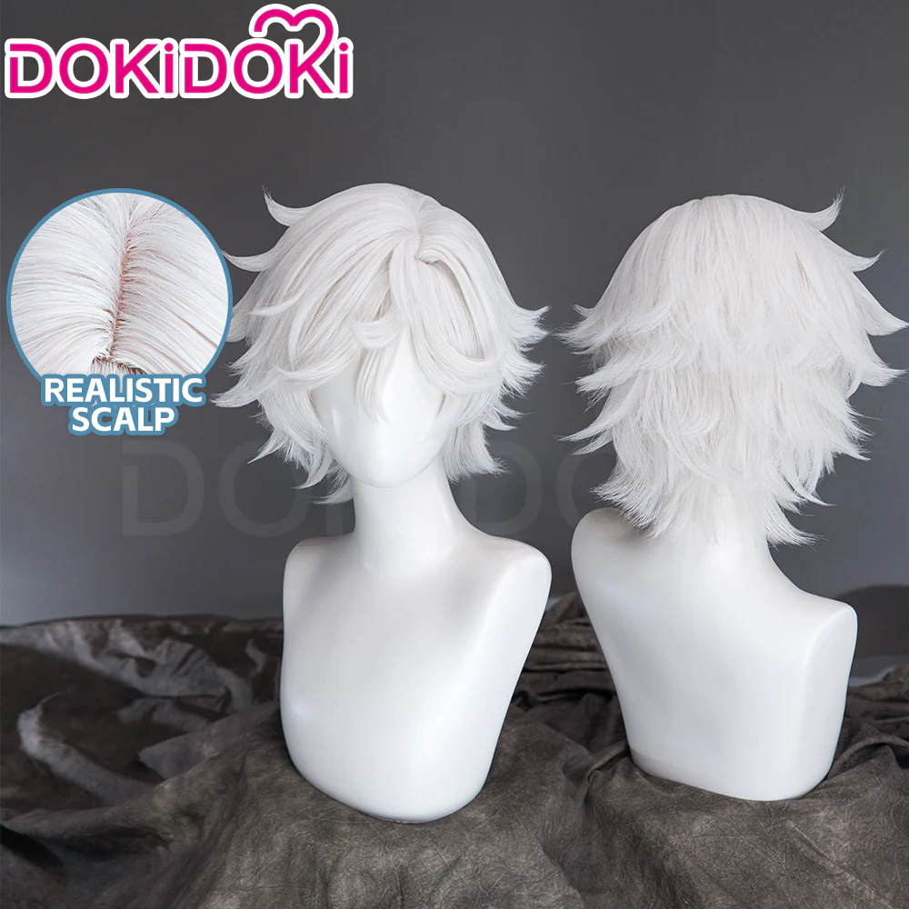 【Ready For Ship】DokiDoki Anime Hell's Paradise: Jigokuraku Cosplay Gabimaru Wig Short White Hair
