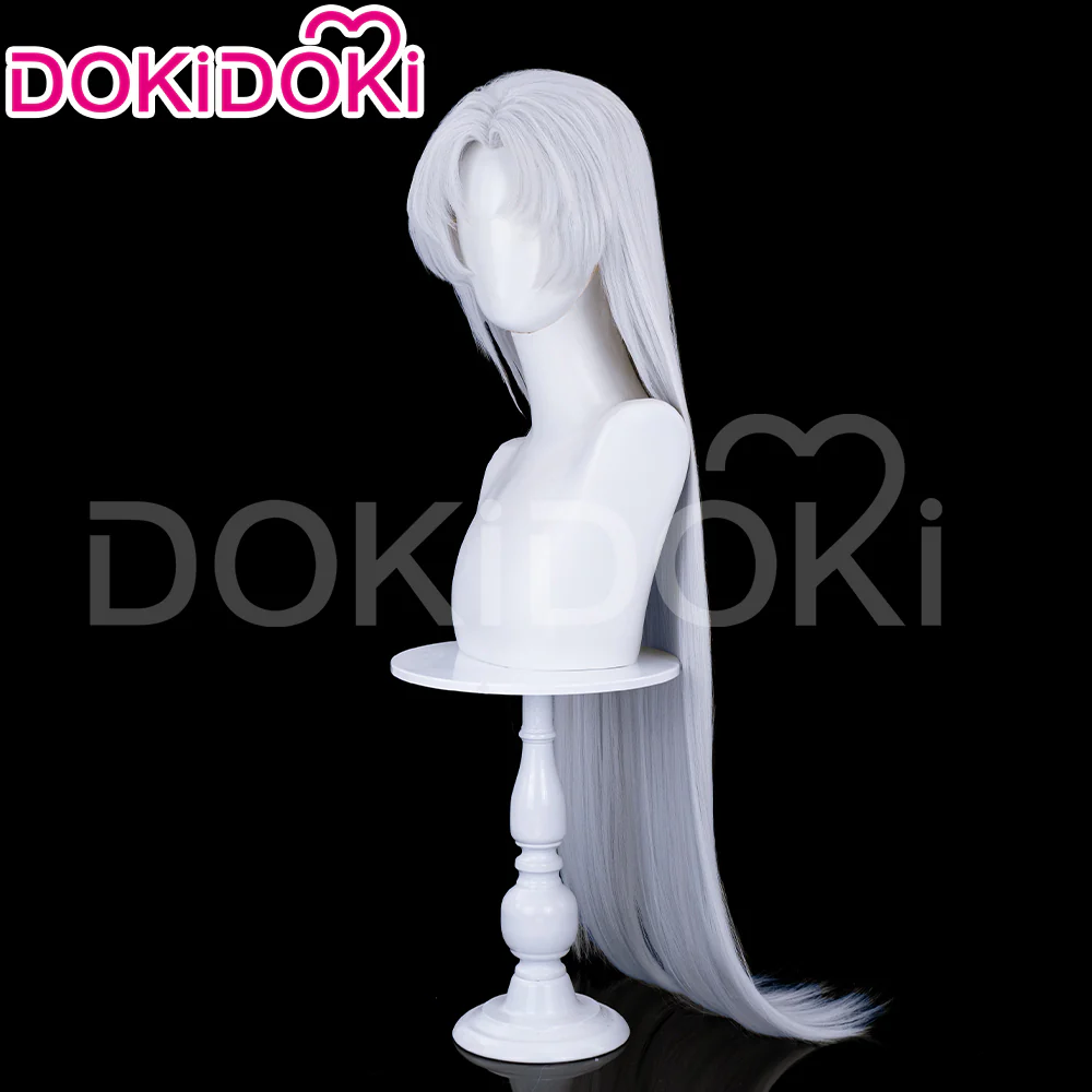 【Ready For Ship】DokiDoki Anime Cosplay Wig Long Straight Silver Men Hair - Image 3