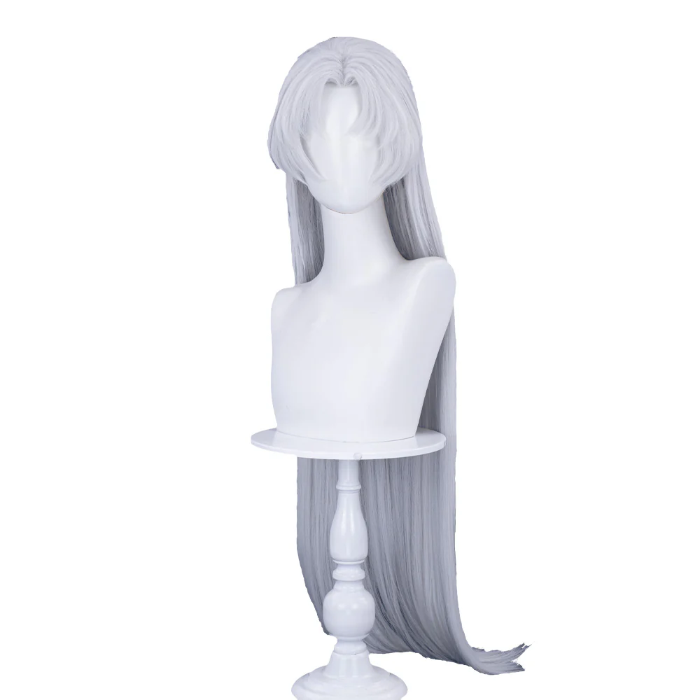 【Ready For Ship】DokiDoki Anime Cosplay Wig Long Straight Silver Men Hair - Image 5