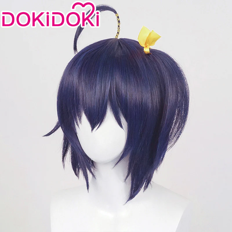 DokiDoki Anime Love, Chunibyo & Other Delusions Cosplay Takanashi Rikka Cosplay Wig Short Dark Purple - Image 2