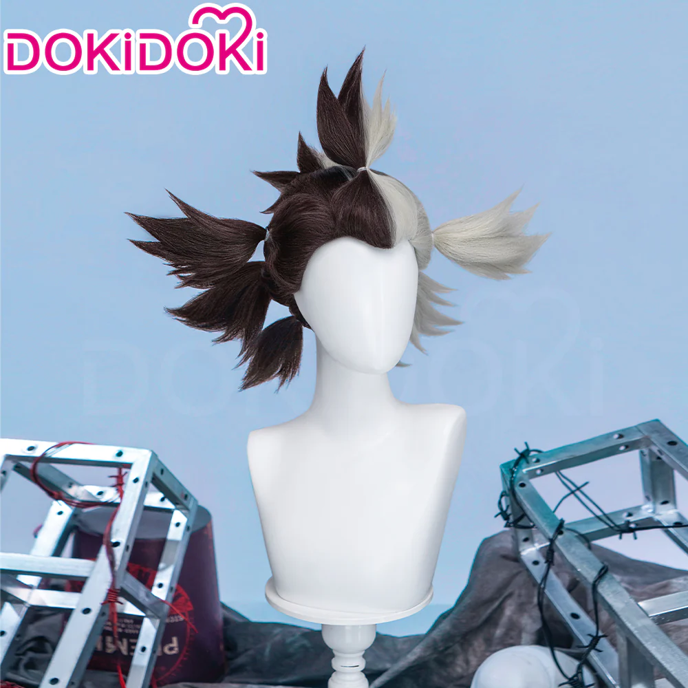 【Ready For Ship】DokiDoki Anime Manga GACHIAKUTA Cosplay Dear Santa Wig Black Silver Spiky Hair / Pacifier Prop - Image 4