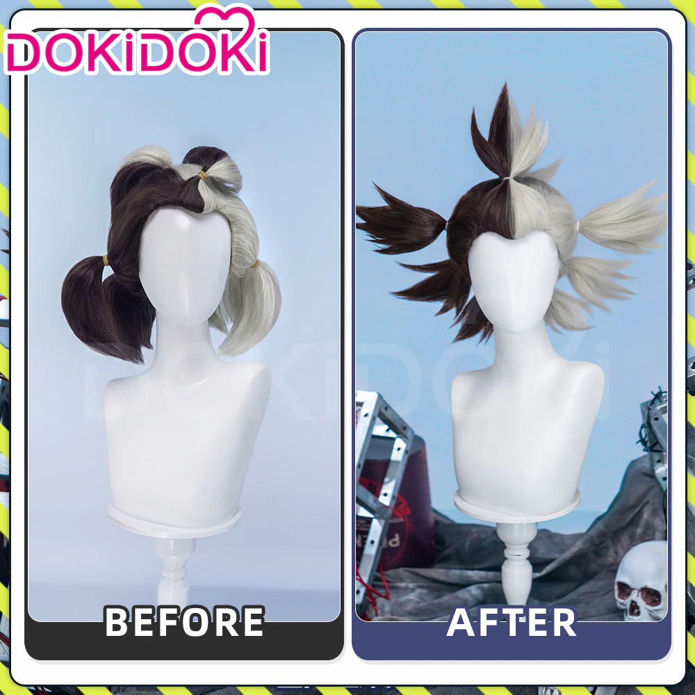 【Ready For Ship】DokiDoki Anime Manga GACHIAKUTA Cosplay Dear Santa Wig Black Silver Spiky Hair / Pacifier Prop - Image 5