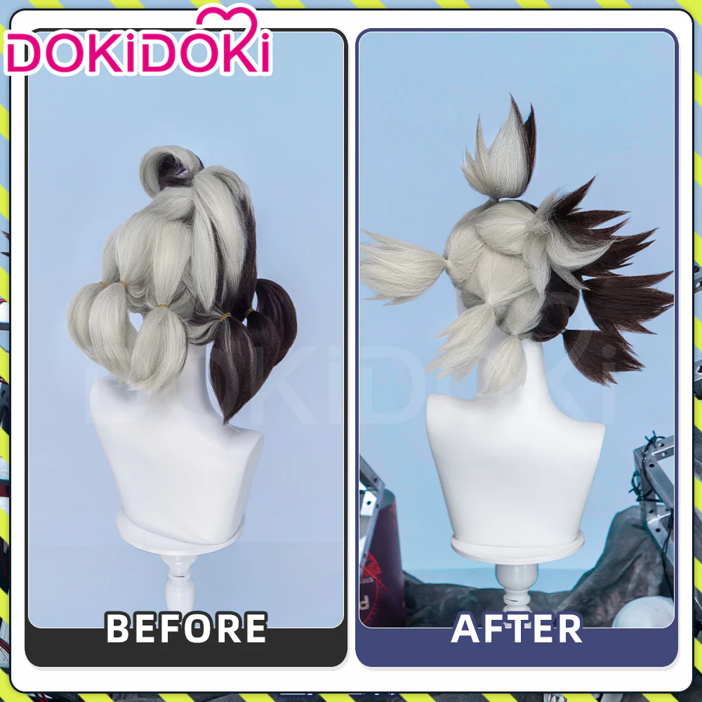 【Ready For Ship】DokiDoki Anime Manga GACHIAKUTA Cosplay Dear Santa Wig Black Silver Spiky Hair / Pacifier Prop - Image 6