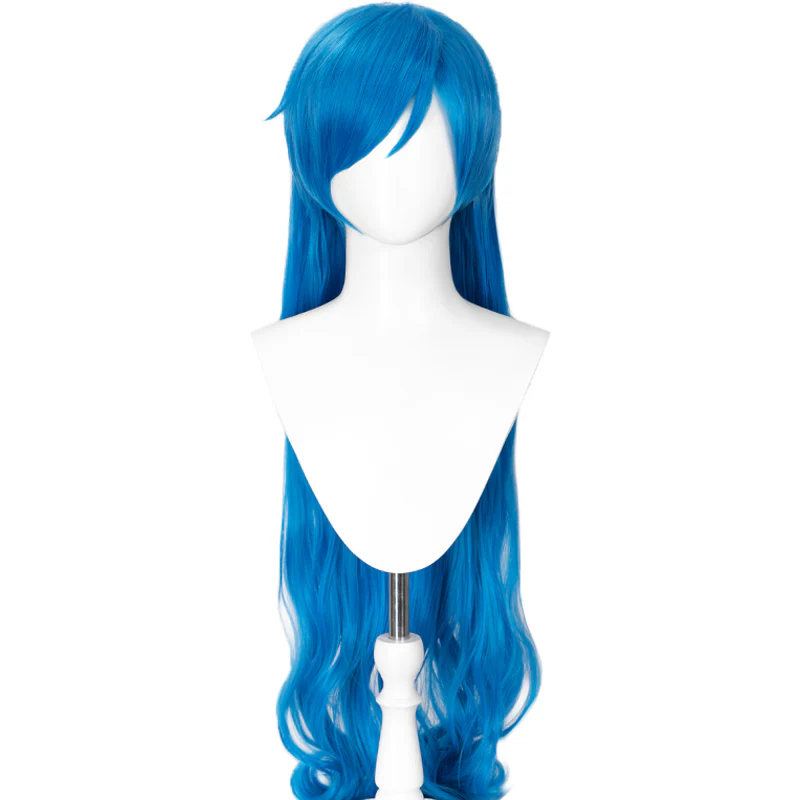 【Ready For Ship】DokiDoki Anime Mermaid Melody Pichi Pichi Pitch Cosplay Hanon Hosho Cosplay Wig Long Curly Blue - Image 5