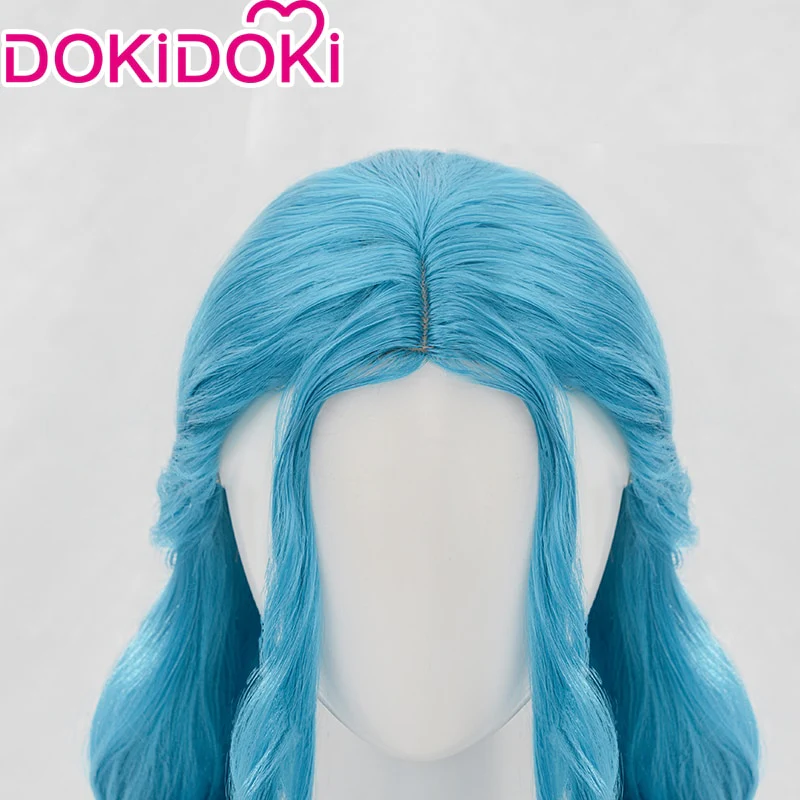 【Ready For Ship】DokiDoki Anime Nefeltari Vivi Women Blue Long Curls Cosplay Wig - Image 4