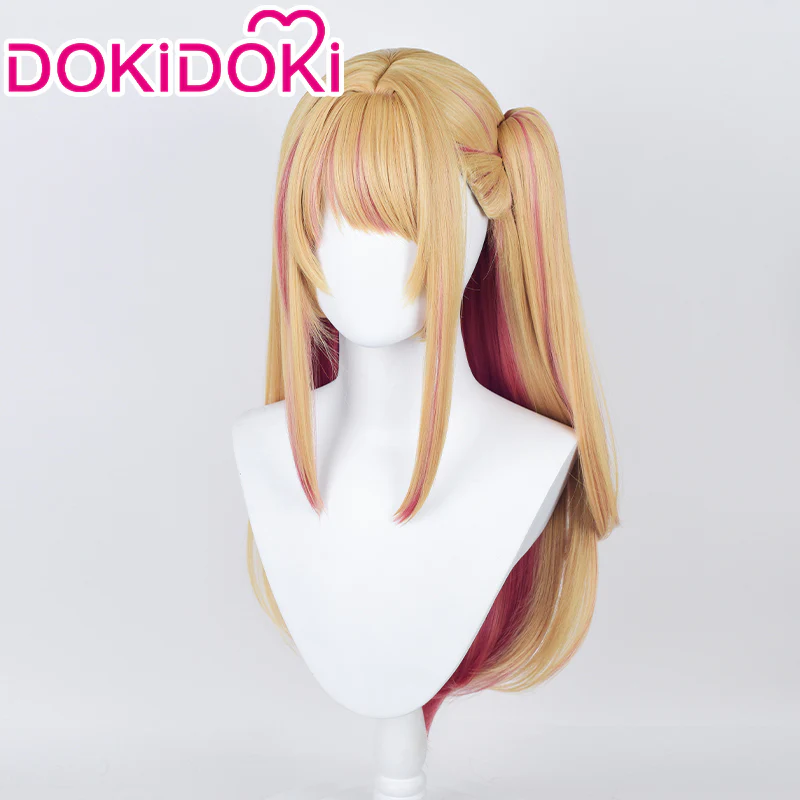 【Ready For Ship】DokiDoki Anime Oshi no Ko Cosplay Hoshino Rubii Wig Long Straight Yellow Pink Hair - Image 2