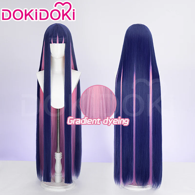 【 Ready For Ship】DokiDoki Anime Cosplay  Cosplay Wig Long Straight Blue Pink Hair - Image 13