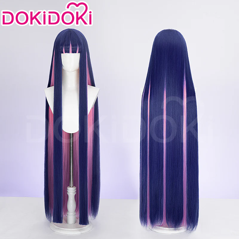 【 Ready For Ship】DokiDoki Anime Cosplay  Cosplay Wig Long Straight Blue Pink Hair - Image 14