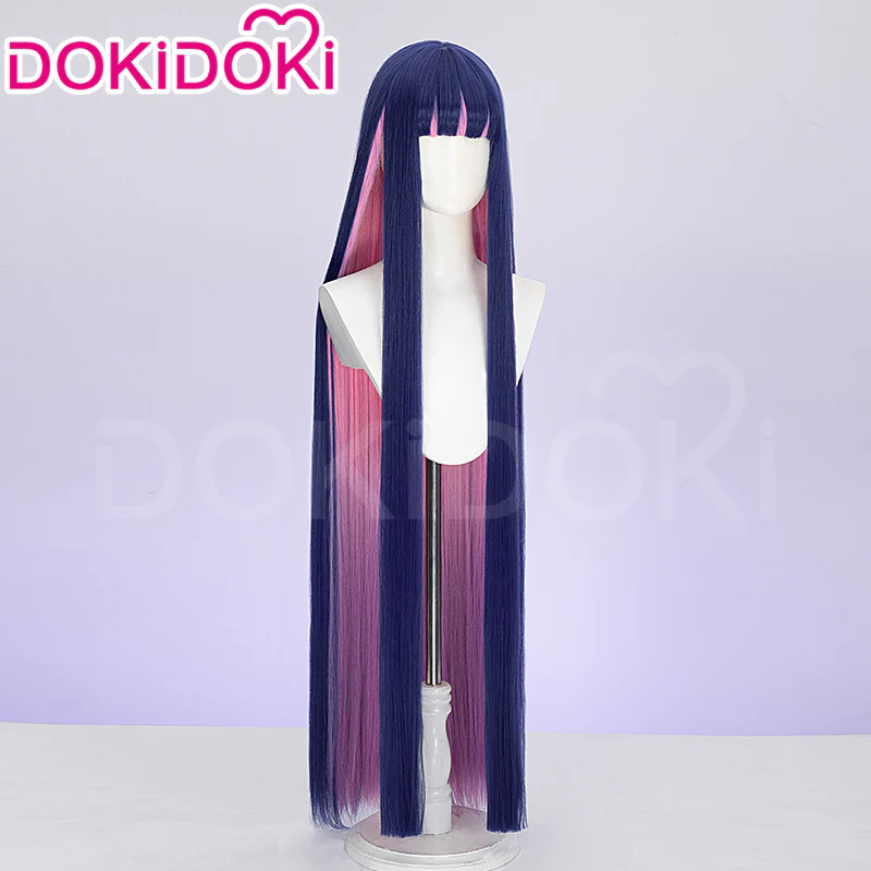 【 Ready For Ship】DokiDoki Anime Cosplay  Cosplay Wig Long Straight Blue Pink Hair - Image 15