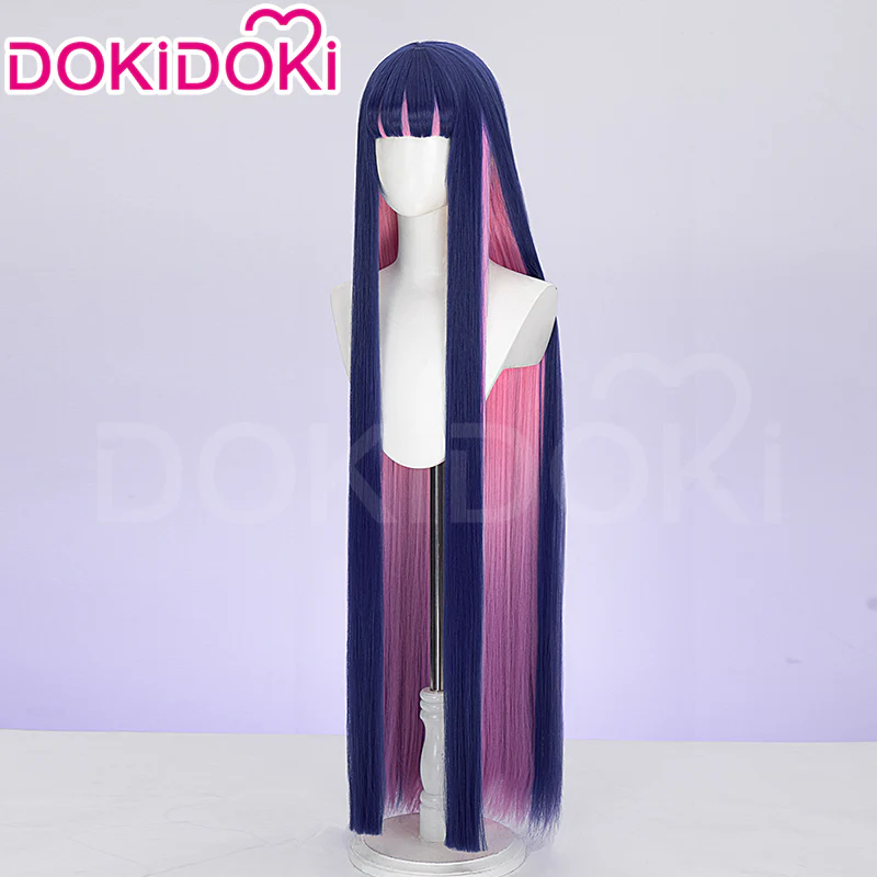 【 Ready For Ship】DokiDoki Anime Cosplay  Cosplay Wig Long Straight Blue Pink Hair - Image 16
