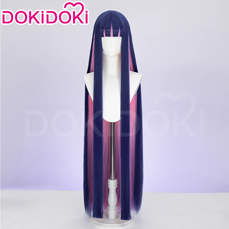 【 Ready For Ship】DokiDoki Anime Cosplay  Cosplay Wig Long Straight Blue Pink Hair - Image 17