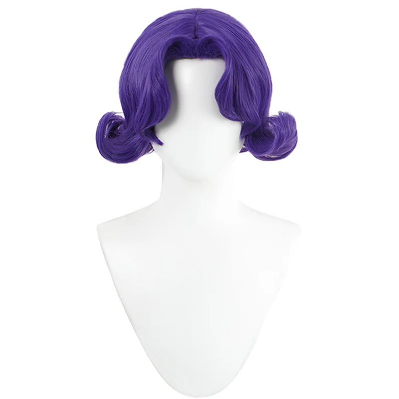 【Ready For Ship】DokiDoki Anime Revolutionary Girl Utena Cosplay Anthy Himemiya Wig Short Purple Curls - Image 5