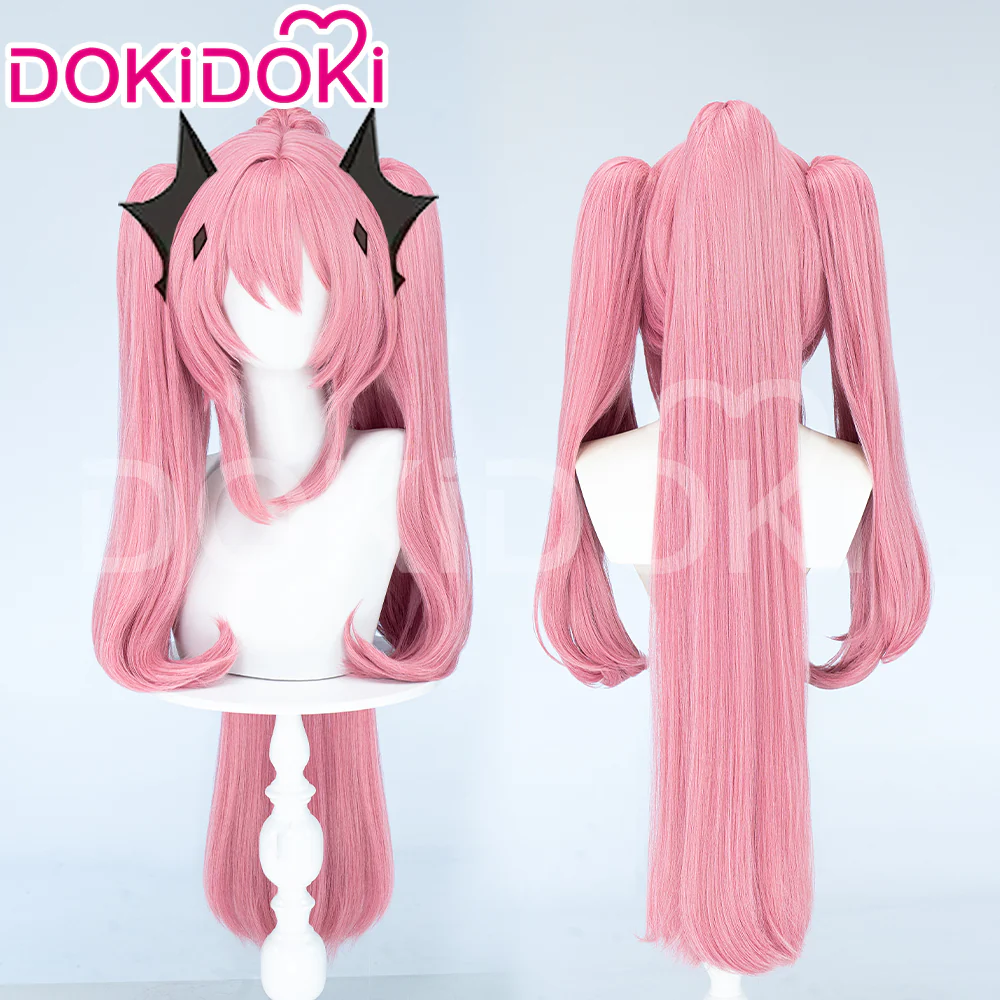 【Ready For Ship】DokiDoki  Anime Seraph Of The End Cosplay Krul Tepes Cosplay Wig / Headwear Long Pink Wig Halloween - Image 8