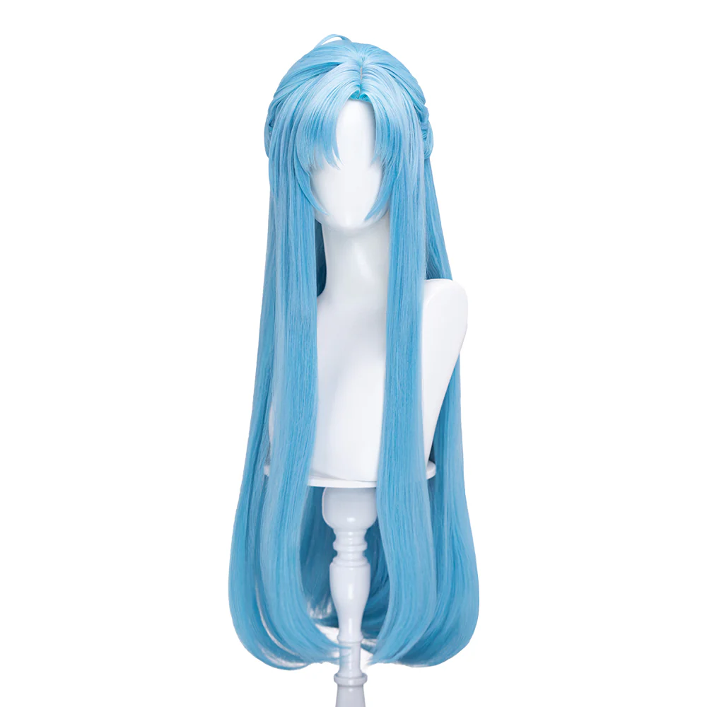 【Brown Ver Ready For Ship】DokiDoki Anime Sword Art Online Cosplay Yuuki Asuna Wig Long Straight Gold Brown Blue SAO - Image 10