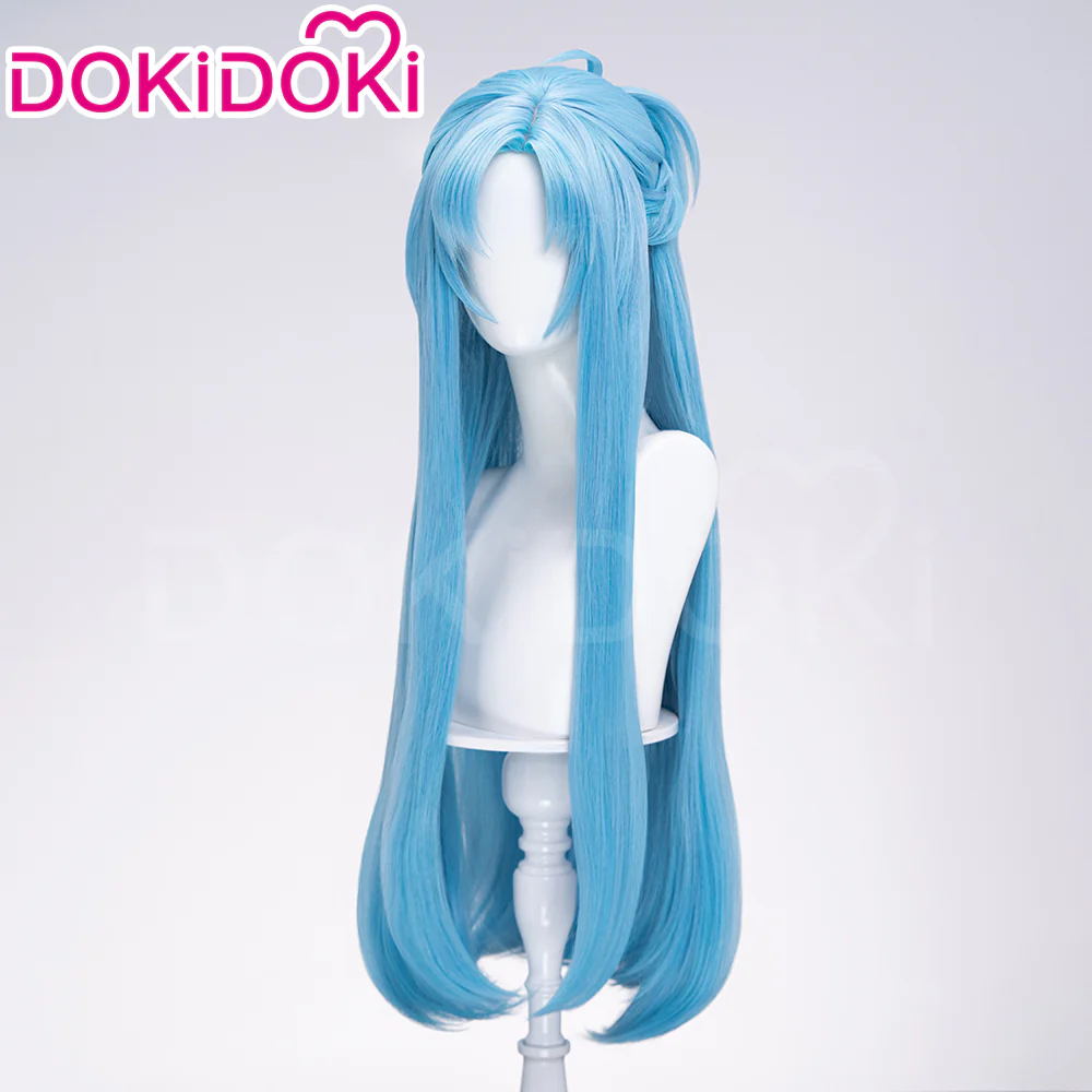 【Brown Ver Ready For Ship】DokiDoki Anime Sword Art Online Cosplay Yuuki Asuna Wig Long Straight Gold Brown Blue SAO - Image 7