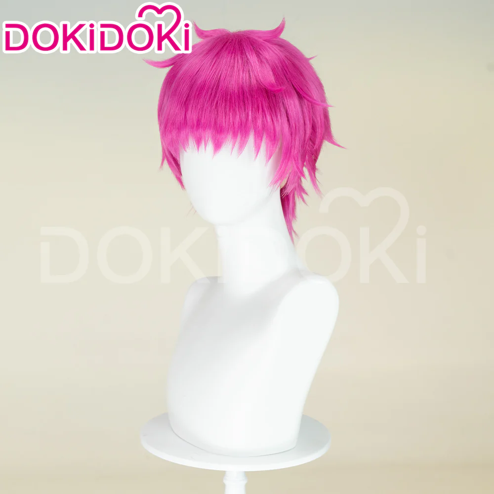 DokiDoki Anime The Disastrous Life of Saiki K. Cosplay Saiki Kusuo Cosplay Wig Short Pink Wig - Image 2