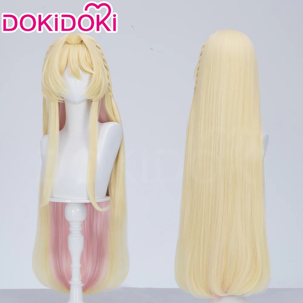 【Ready For Ship】DokiDoki Anime There's No Freaking Way I'll be Your Lover! Unless... Cosplay  Mai Oduka Yellow Pink Long Straight