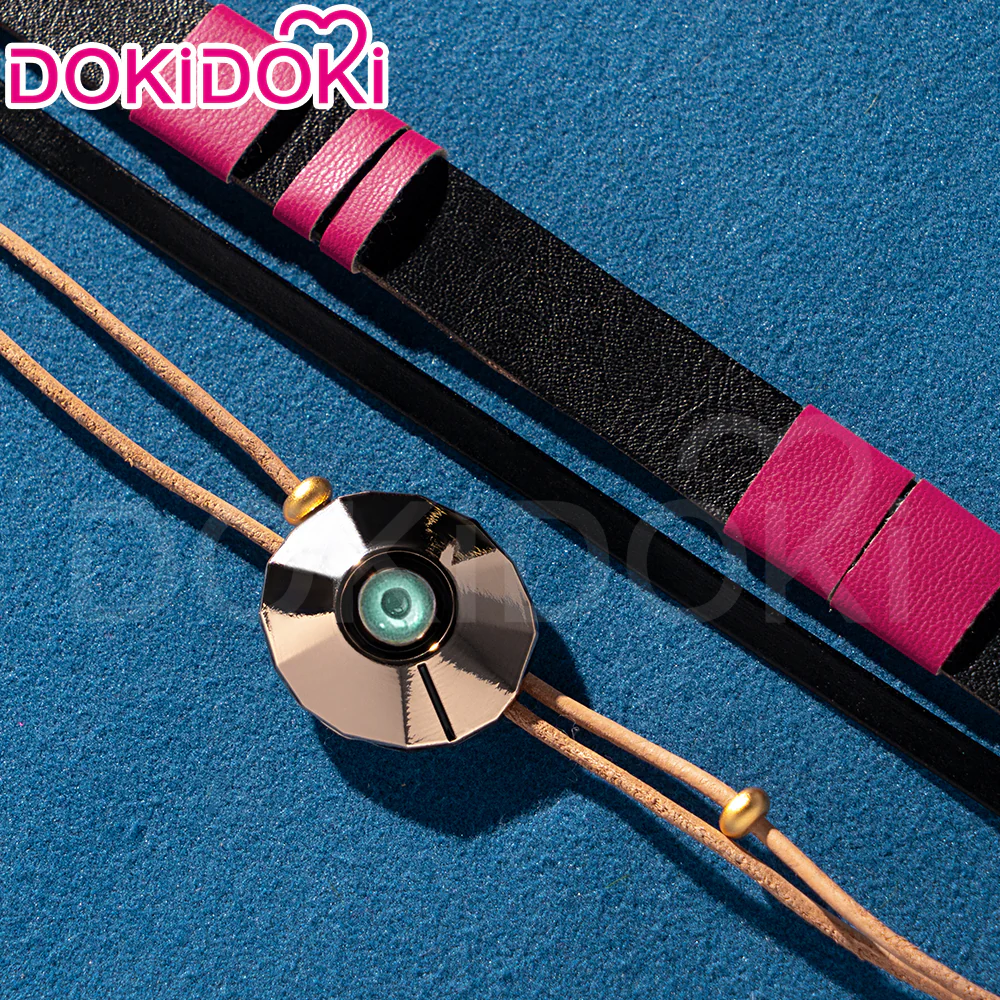 【Partially Ready For Ship】DokiDoki Anime Cosplay Wig / Necklace Short Blue Short / Pigtail / Double Bun Purple Highlights Hair  Kids Young Version - Image 14