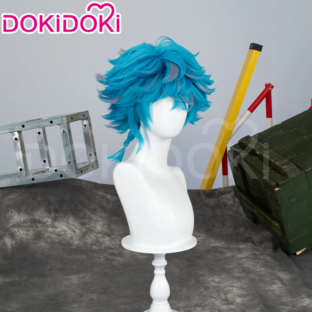 【Ready For Ship】DokiDoki Anime Wig Little Girl Wig Short Curl Blue / Brown Hair Small Braids - Image 2