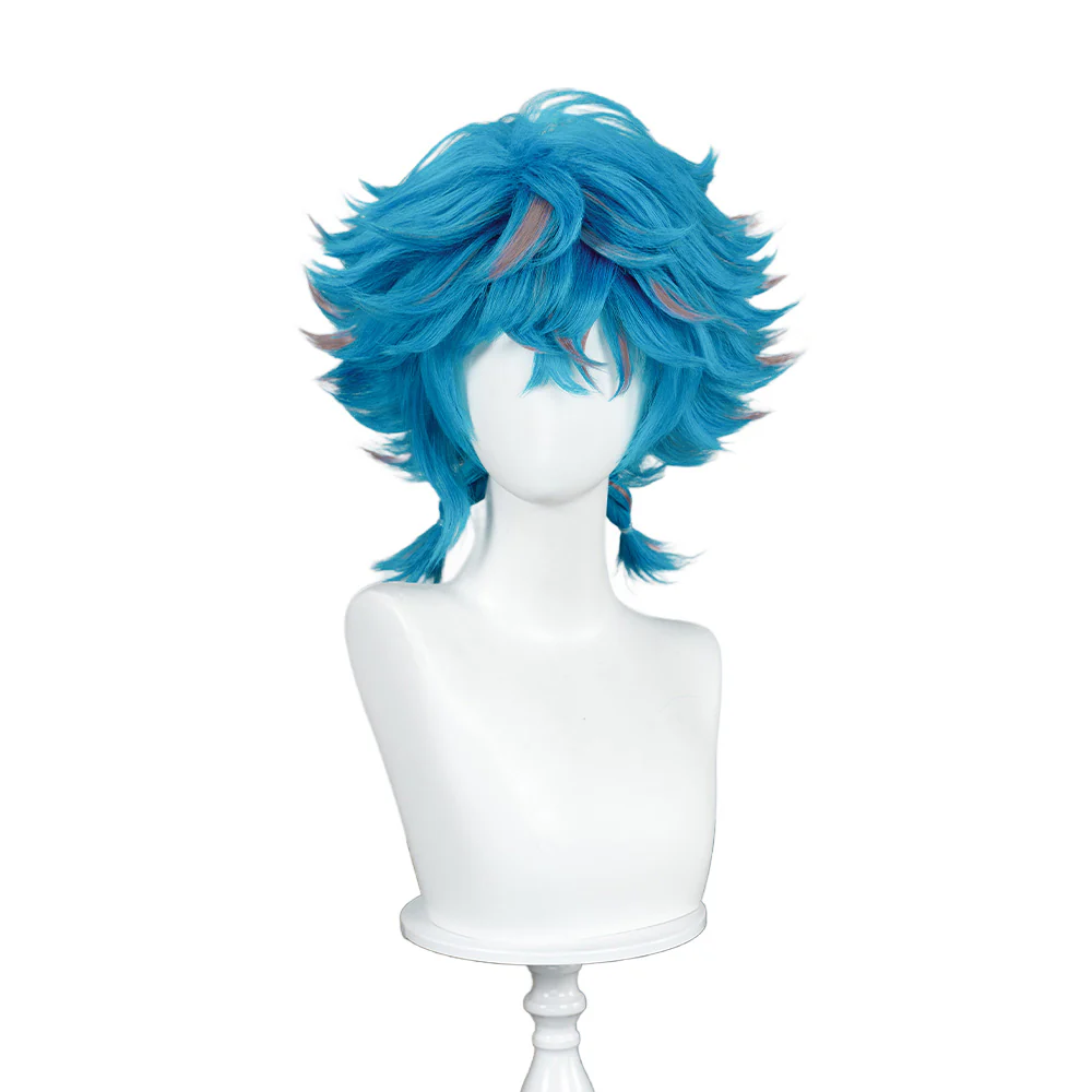 【Ready For Ship】DokiDoki Anime Wig Little Girl Wig Short Curl Blue / Brown Hair Small Braids - Image 5
