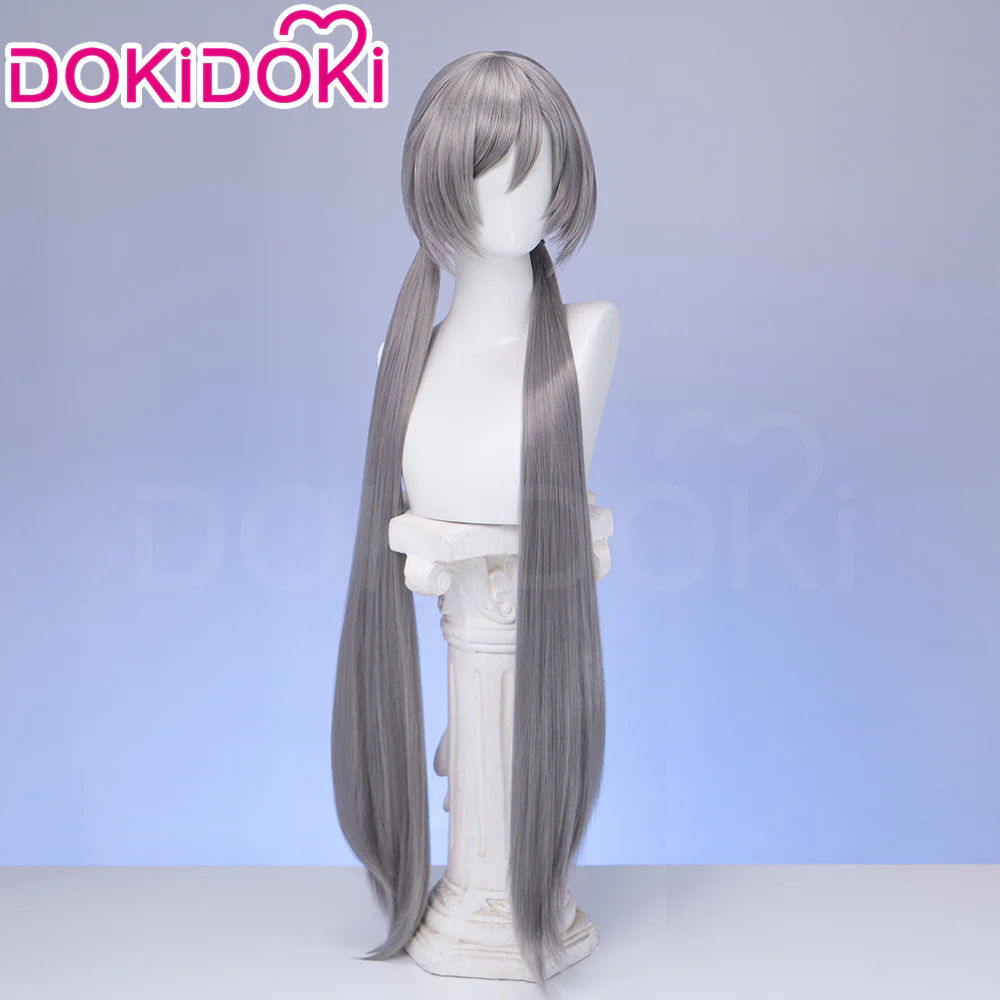 【Ready For Ship】DokiDoki Anime Cosplay Wig Grey Long Straight Twin Tail / Ear / Tail Rabbit Cute - Image 5