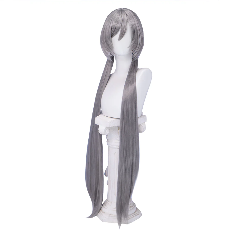 【Ready For Ship】DokiDoki Anime Cosplay Wig Grey Long Straight Twin Tail / Ear / Tail Rabbit Cute - Image 7