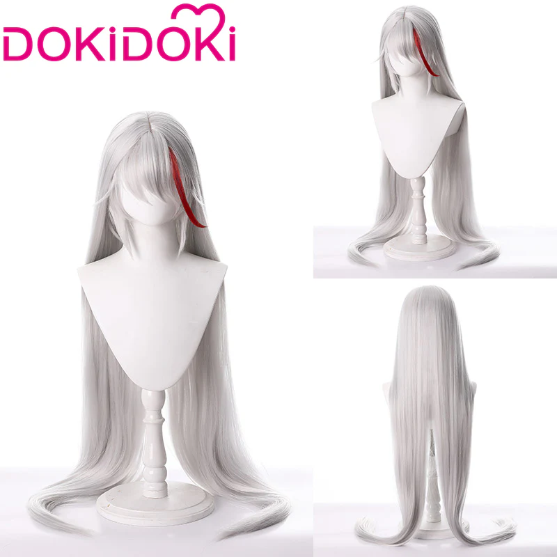 DokiDoki Azur Lane Cosplay KMS Ägir Cosplay Wig Aegir Long Silver wig - Image 5
