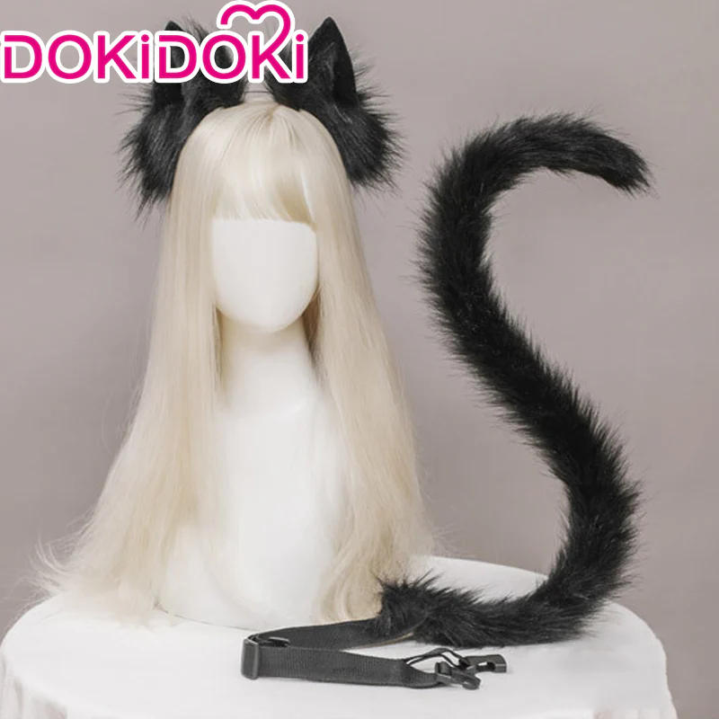 【In Stock】DokiDoki Cosplay Cat Ears Tail Lolita Cute White/Pink/Black/Grey/Wine Red/Light Blue/Camel/Purple Cat Ears Tail - Image 2