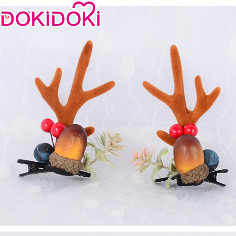 DokiDoki Cosplay Deer Ear Headwear Cute Headband Christmas Antlers Clip Flower Hairpin - Image 12