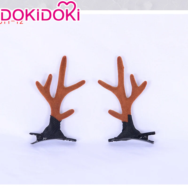DokiDoki Cosplay Deer Ear Headwear Cute Headband Christmas Antlers Clip Flower Hairpin - Image 16