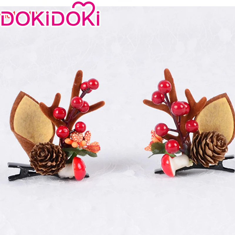 DokiDoki Cosplay Deer Ear Headwear Cute Headband Christmas Antlers Clip Flower Hairpin - Image 19