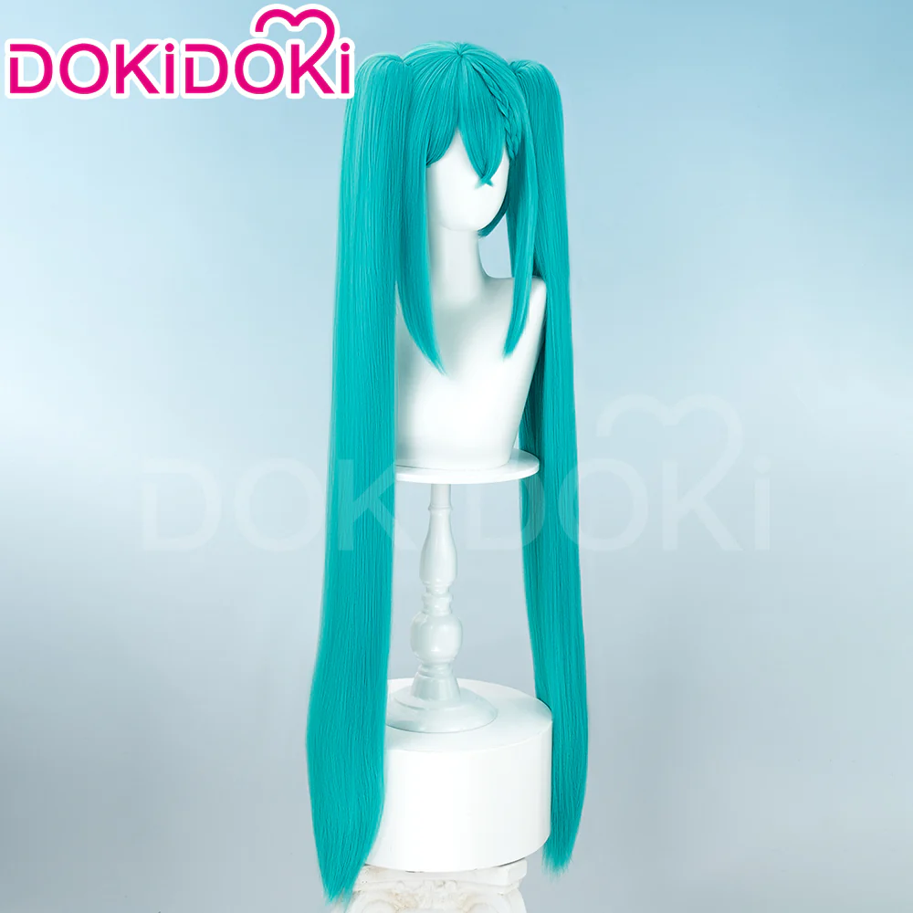 DokiDoki Cosplay Wig 2023 Racing Suits Style Long Straight Blue Hair - Image 3