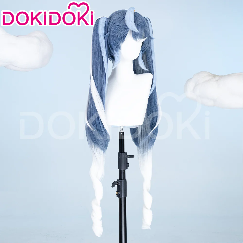 【Ready For Ship】DokiDoki Cosplay Wig Long Straight Dark Blue Women Hair - Image 3
