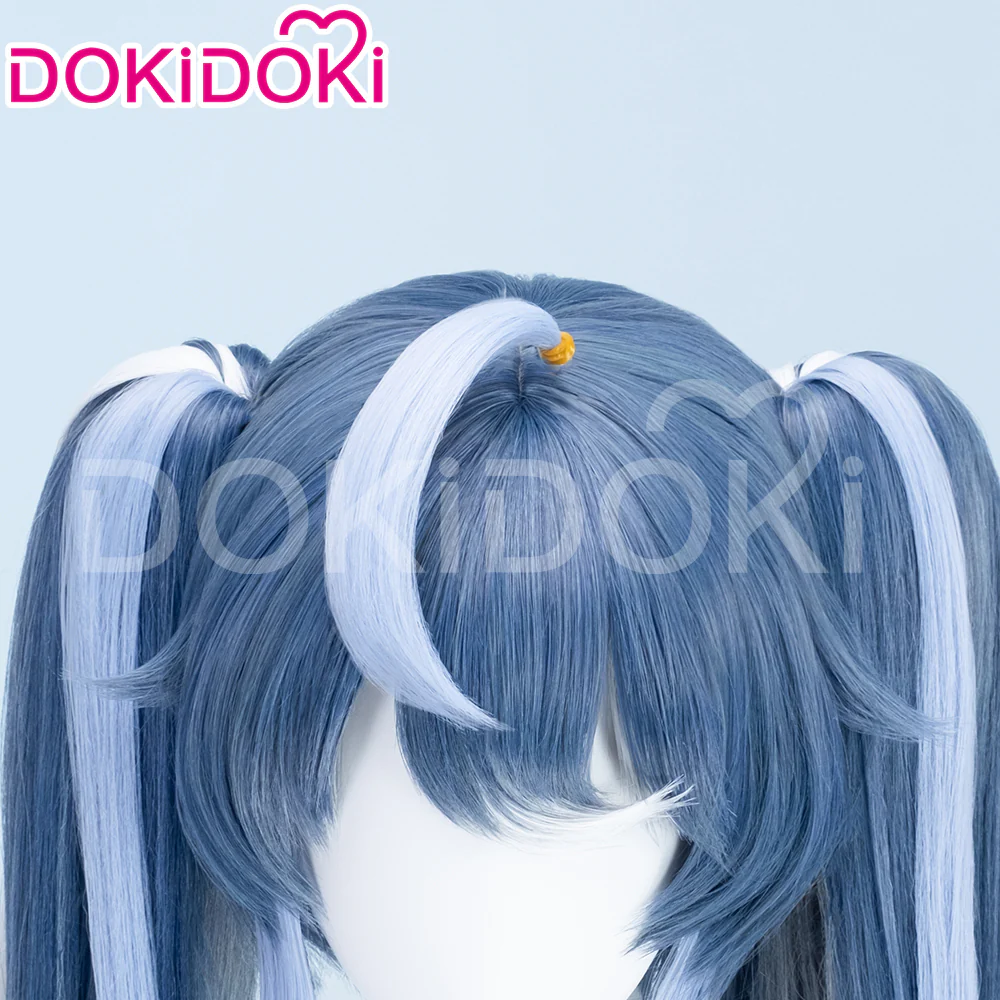 【Ready For Ship】DokiDoki Cosplay Wig Long Straight Dark Blue Women Hair - Image 4