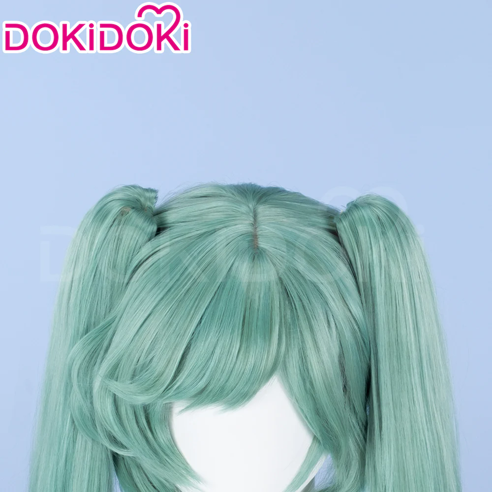 【Ready For Ship】DokiDoki Game 2024 Snow Wig Long Straight Green Hair - Image 4
