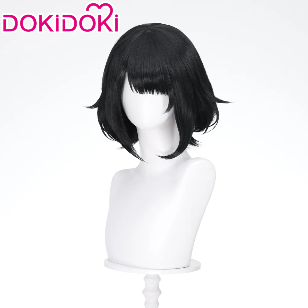 【Black Ver Ready For Ship】DokiDoki Game Arknights: Endfield Cosplay Endministrator Female Wig Short Black Green Hair - Image 5