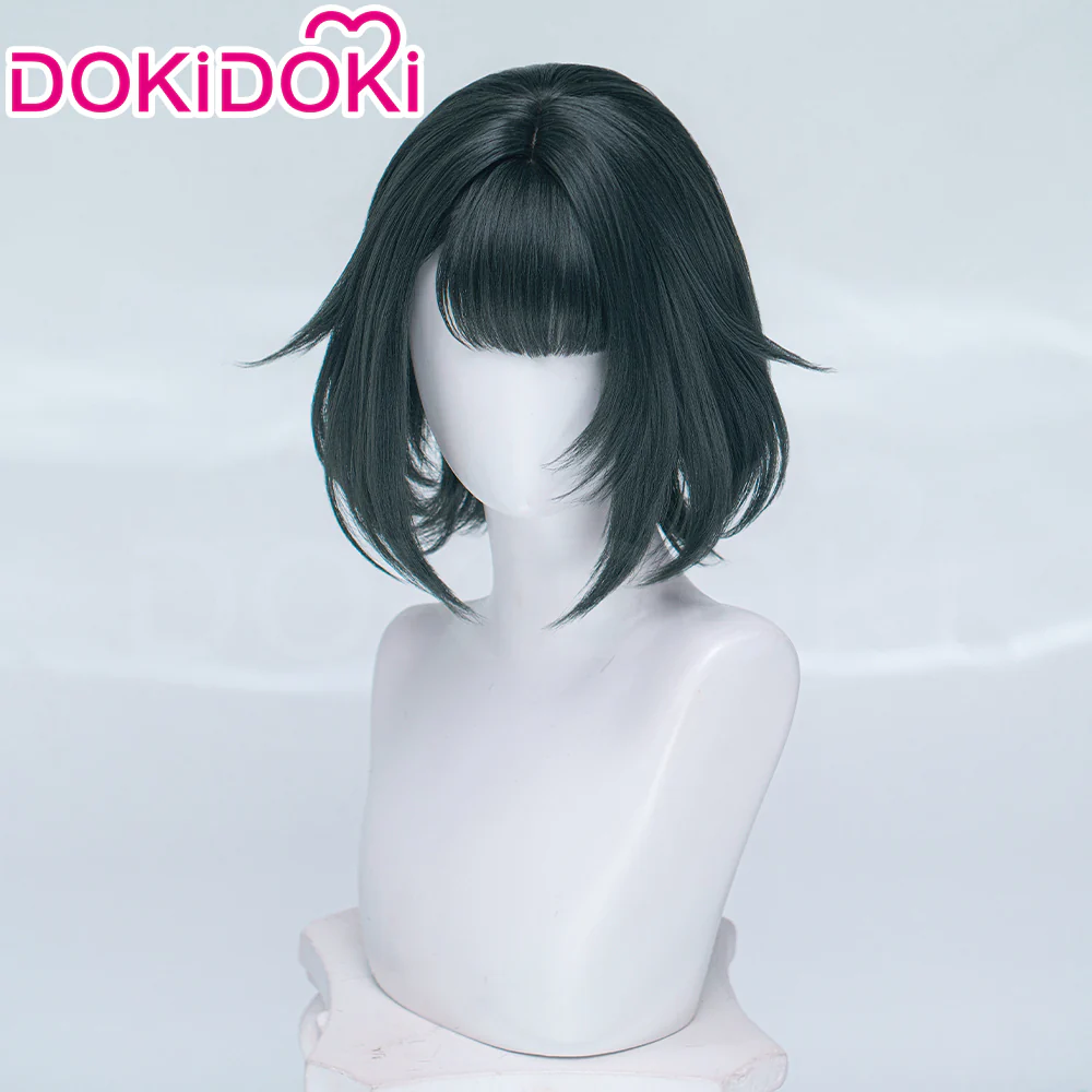 【Black Ver Ready For Ship】DokiDoki Game Arknights: Endfield Cosplay Endministrator Female Wig Short Black Green Hair - Image 9