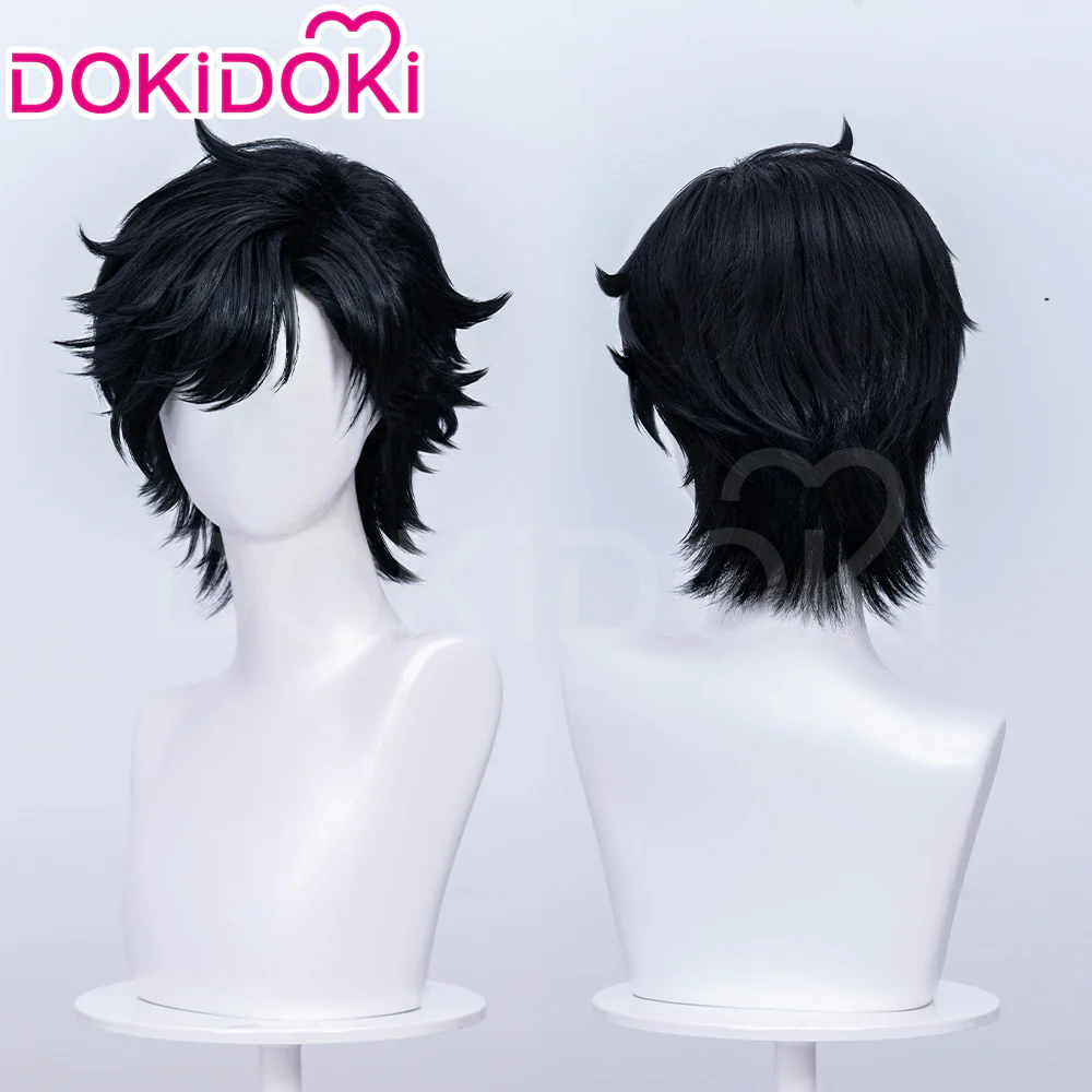 DokiDoki Game Arknights: Endfield Cosplay Endministrator Male Wig Short Black Hair - Image 2