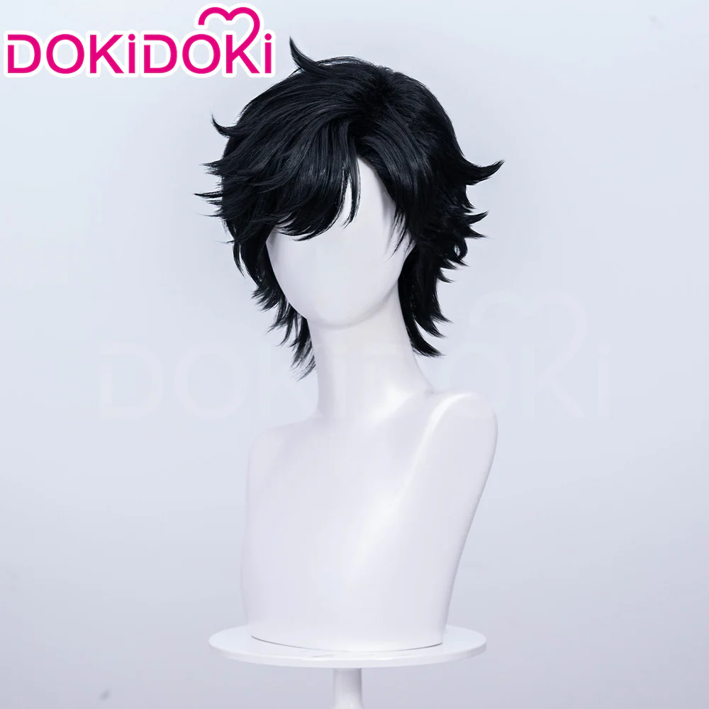 DokiDoki Game Arknights: Endfield Cosplay Endministrator Male Wig Short Black Hair - Image 3
