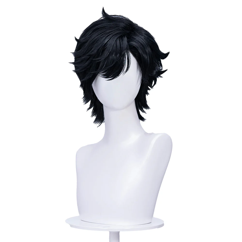 DokiDoki Game Arknights: Endfield Cosplay Endministrator Male Wig Short Black Hair - Image 6