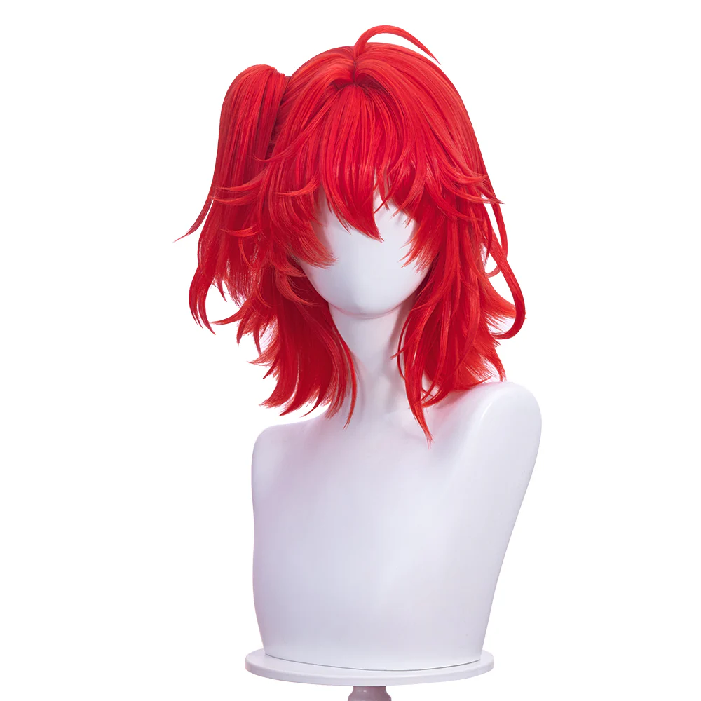 【Ready For Ship】DokiDoki Game Arknights Cosplay Exusiai the New Covenant Wig Short Red - Image 5