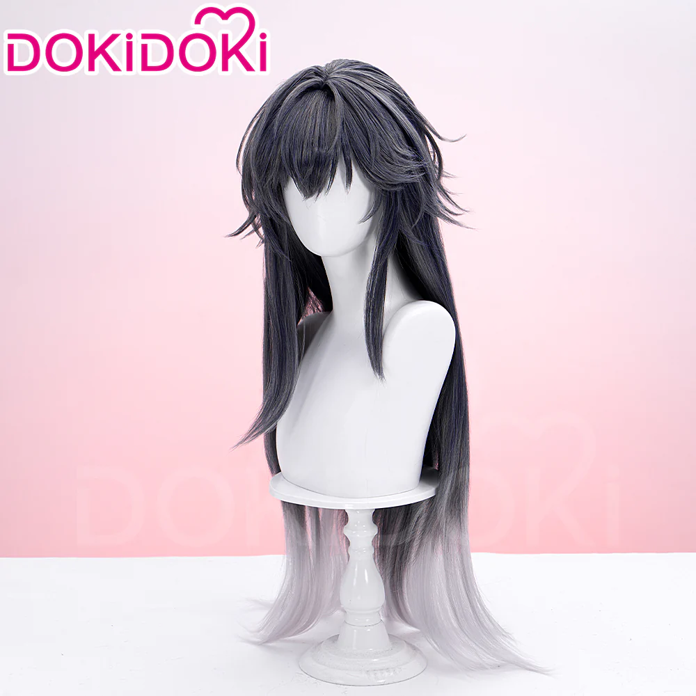 【Ready For Ship】DokiDoki Game Arknights Cosplay Texas the Omertosa Wig Long Straight Black Hair Cellinia Texas - Image 5