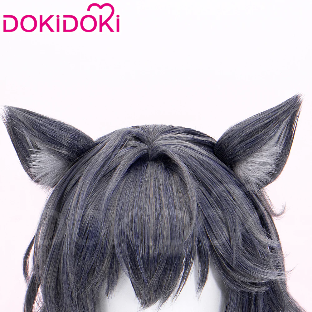 【Ready For Ship】DokiDoki Game Arknights Cosplay Texas the Omertosa Wig Long Straight Black Hair Cellinia Texas - Image 6