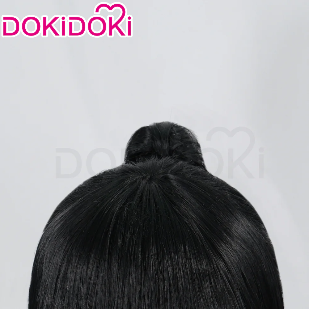 【Ready For Ship】DokiDoki Game Cosplay Wig Long Straight Black Wig - Image 4